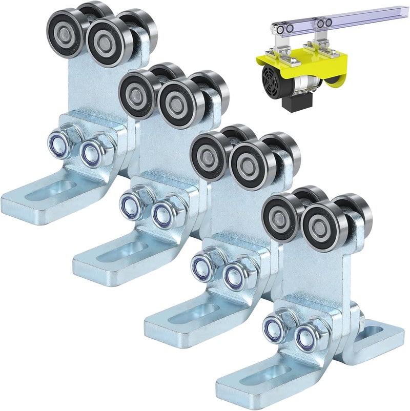 Fuperoo Electric Hoist 4 Wheel Trolley Assembly-Hoist Trolley Rollers.Ideal for Garage Hoist Systems.for use with 1-5/8" Wide and All 1-5/8" or Taller Strut Channel - Image 1